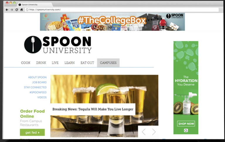 a web banner on a website. it shows the ordinary hyaluronic acid product. the product is surrounded by kiwis on a green background.